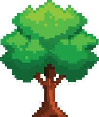 Pixel art style tree