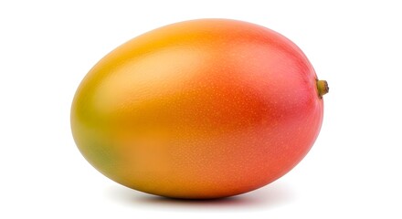 Vibrant ripe mango fruit isolated on white background