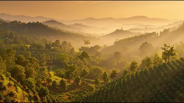 sunrise in the mountains