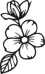 Floral Design Black and white