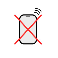icon prohibited from using mobile phones