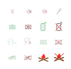 set of icons