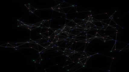 Abstract Plexus Digital Geometrical Background Loop animation of an abstract technology background with moving lines and dots for network digital data concept and communication seamless looping 4k - Powered by Adobe