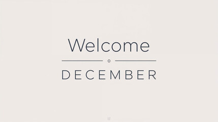 Welcome December with crisp elegance and understated style, perfect for seasonal greetings and holiday promotions this winter season