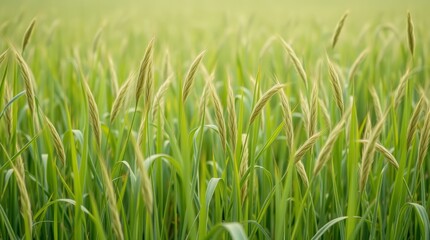 Golden Wheat Field: A close-up view unveils a field of golden wheat, swaying gently in the wind, evoking a sense of serenity and the bounty of the harvest. 