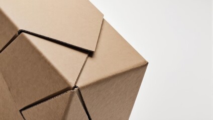 Abstract geometric shape made of cardboard boxes.