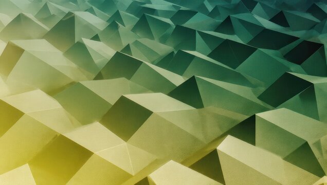 Abstract Geometric Pattern with Green and Yellow Gradient.