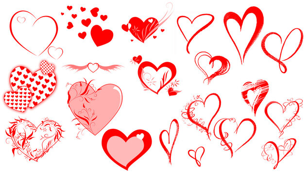 modèles de cœurs rouge.