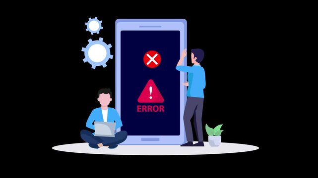 Login & Password Error Illustration Animation