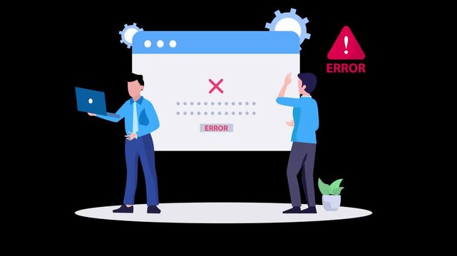 Login & Password Error Illustration Animation