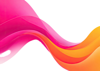 Wavy abstract, pink to yellow gradient