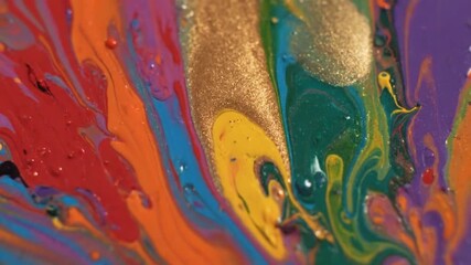 Abstract oil painting texture with colorful watercolor paint pattern and artistic vintage blue and yellow design - Powered by Adobe