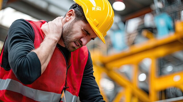 Occupational Safety Hazard Depicting Injured Factory Employee