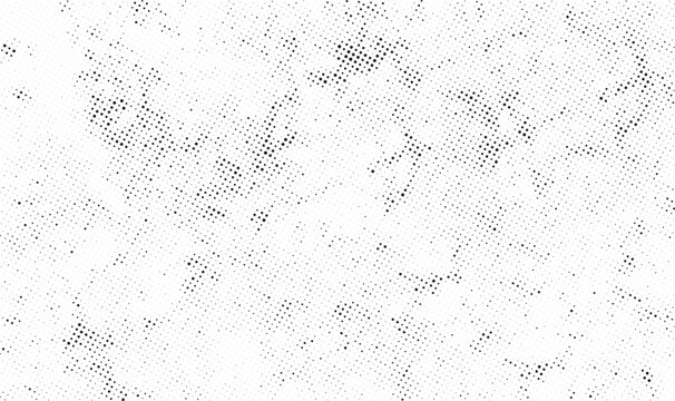 Subtle halftone vector texture overlay. Monochrome abstract splattered background.