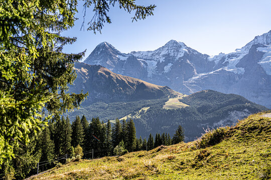 mountain landscape with snow