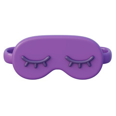 3d sweet dreams lavender sleep mask with cute lashes