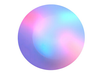 Iridescent sphere with soft gradients on a black background