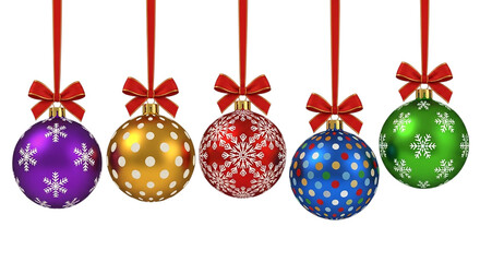 set of christmas balls