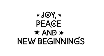 This graphic art piece beautifully encapsulates the hopeful spirit of new beginnings, offering a message of joy and peace for upcoming celebrations and positive transitions.