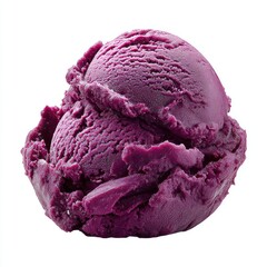Single scoop of deep purple ice cream