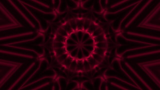 red line purple kaleidoscope, seamless looping visual pattern, abstract geometric symmetry, fractal kaleidoscope motion, vibrant red purple lines, hypnotic mirror pattern loop, neon line symmetry  - Powered by Adobe