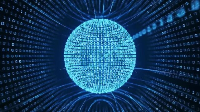 Digital Sphere - A Visual Representation of Data and Connectivity.