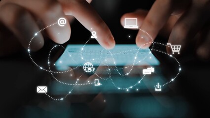 Omnichannel marketing journey showing interaction across media, email, messaging, mobile, ecommerce, and search to enhance customer experience and engagement Marrow