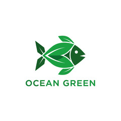 Green Fish Logo Design Symbolizing Nature and Sustainability.