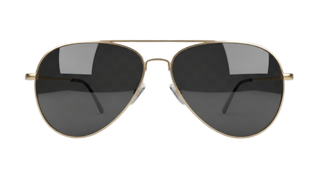 Classic Aviator Sunglasses with Gold Frame and Dark Lenses Fashion Accessory - Powered by Adobe