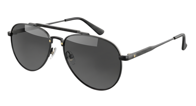 Elegant Aviator Sunglasses with Dark Lenses and Black Metal Frame