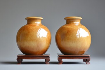 A serene landscape featuring a tranquil lake nestled amidst lush greenery, with a majestic mountain range in the distance, under a clear blue sky.