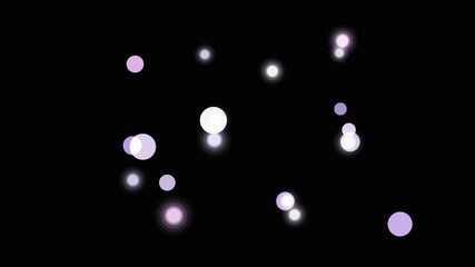 A captivating display of ethereal glowing orbs in shades of white, purple, and gray, creating a mesmerizing and dreamlike atmosphere against a dark backdrop - Powered by Adobe