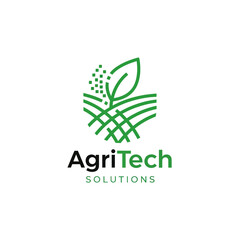 AgriTech Solutions Logo Representing Modern Agriculture and Technology.