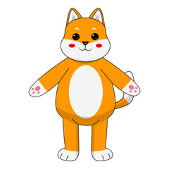 Baby Dog Character in Cartoon Design Style. Vector Illustration