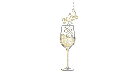 Celebrate 2026 with a sparkling champagne toast, perfect for New Year's Eve parties, milestone birthdays, and joyful celebrations everywhere