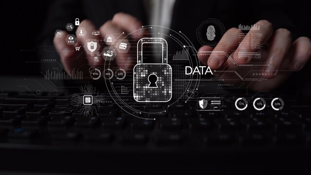 Cyber security protection and cyber security strategies against cyber threats, system hacks, digital breaches, network attacks, and safeguarding data with strong cyber security infrastructure. Muxer - Powered by Adobe