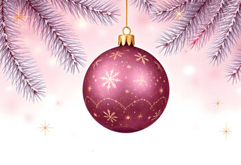 Isolated plum-colored velvet Christmas ornament ball with soft texture and gentle highlights, elegant holiday decor on transparent background.