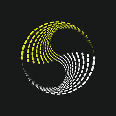 Dotted spiral vortex royalty-free images.eps