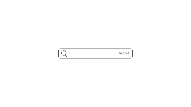Clean Search Bar with Magnifying Glass Icon and Placeholder Text on White search engine website