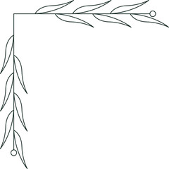 Leaf Line Corner Decoration