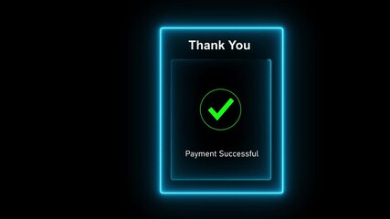 Online payment on holography screen animation, Hand touch banking online bill payment Approved concept button, credit card and network connection icon on business technology virtual screen background - Powered by Adobe