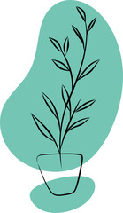 Aesthetic Line Art Vase