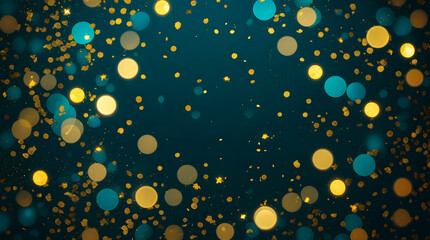Festive background with gold glitter and blue bokeh perfect for celebrations holidays or special events with elegant and eye catching design with a unique aesthetic