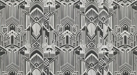 Art Deco Geometric Pattern - A Symphony of Symmetry and Style.