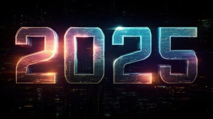 a digital poster for new years 2026 with a sleek and futuristic design