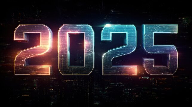 a digital poster for new years 2026 with a sleek and futuristic design - Powered by Adobe