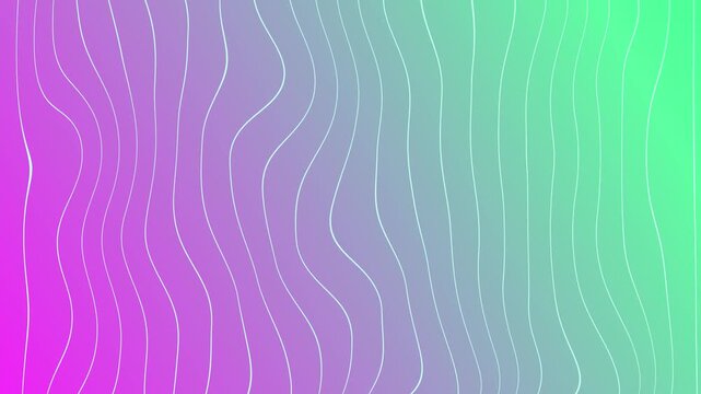 Purple mint gradient background with thin vertical abstract wavy lines flowing smoothly across the scene