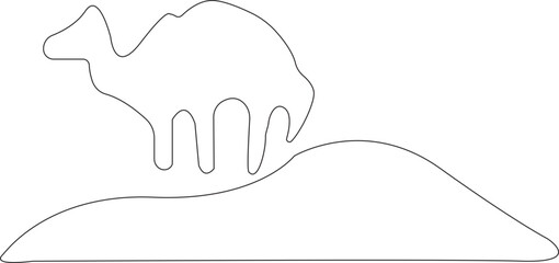 desert mountain and cactus icon .Abstract minimalist posters. Mountain contemporary landscape wall decoration, poster, cover, Vector.The explorer kids with a camel in the desert.