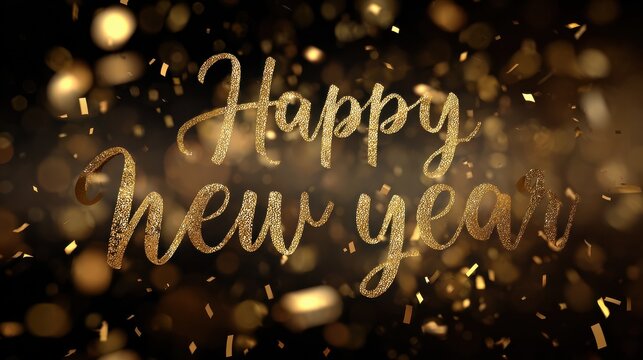 happy new year written on a beautiful background for new year celebration