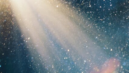 Abstract Background of Sparkling Light Rays and Particles.